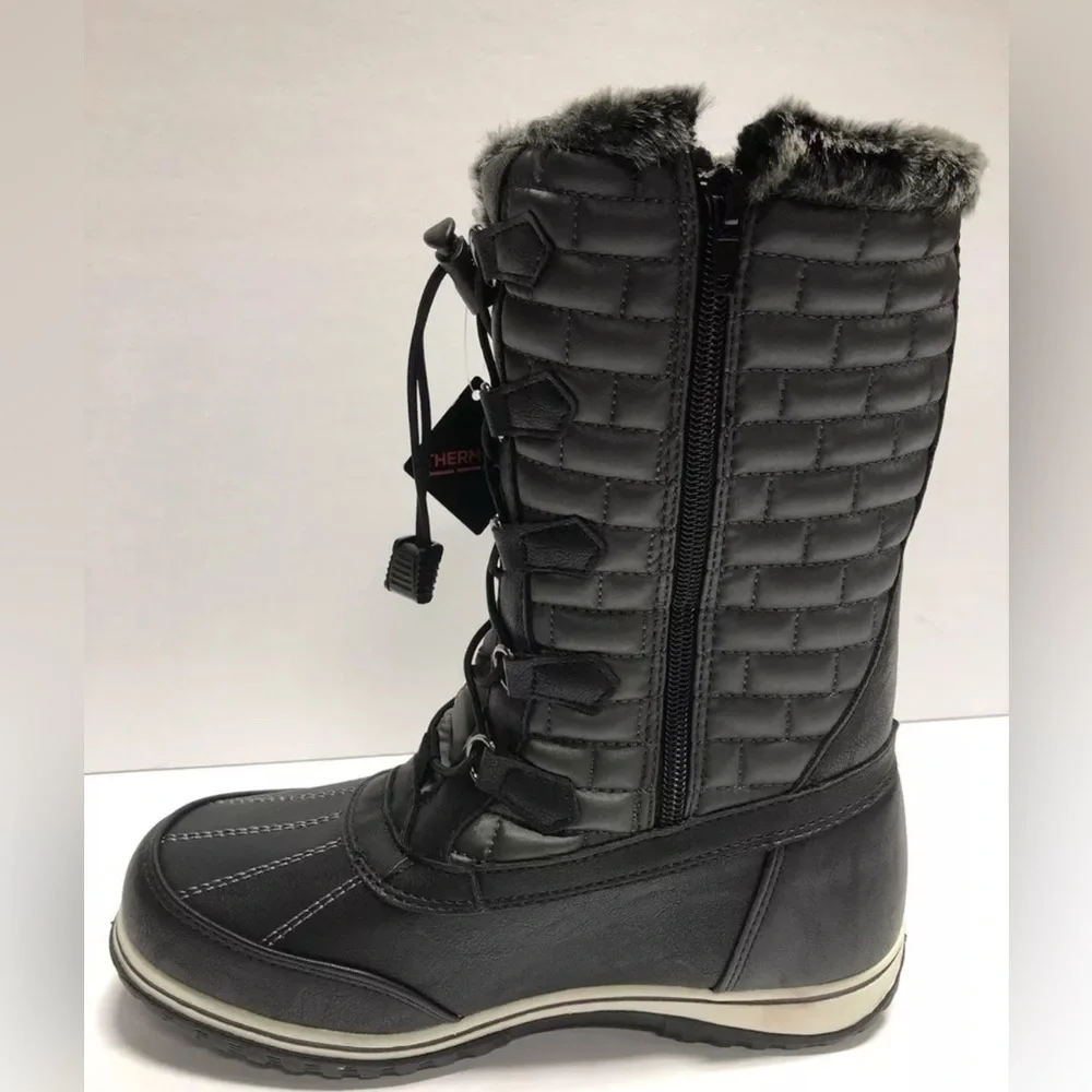 Tundra Women’s Zermat, Black Winter Boots, Size 8M